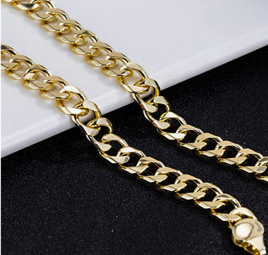14k Gold 7mm Cuban Link Bracelet/Anklet