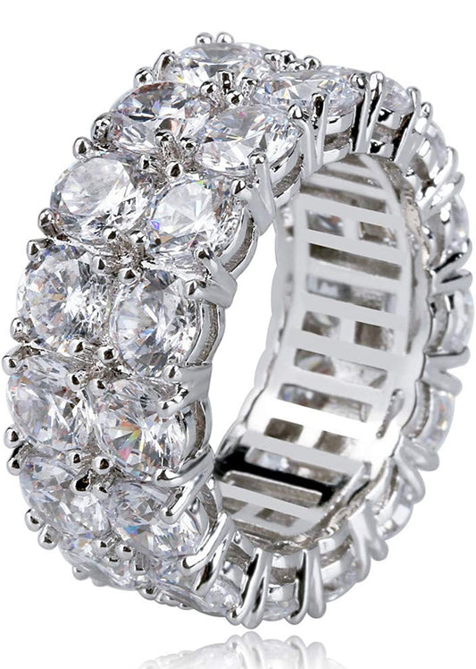 Ice out Baguette Ring