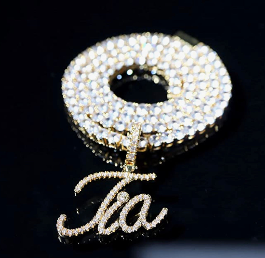 The Uppercase Iced Out Initial Bracelet